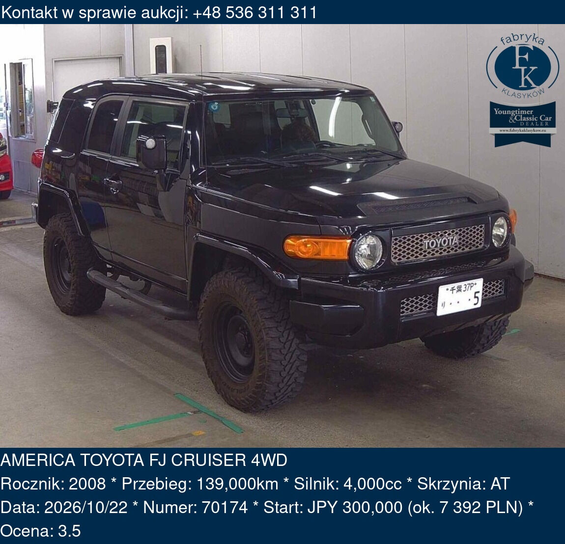 AMERICA TOYOTA FJ CRUISER 4WD 2008 - zdjęcie 2