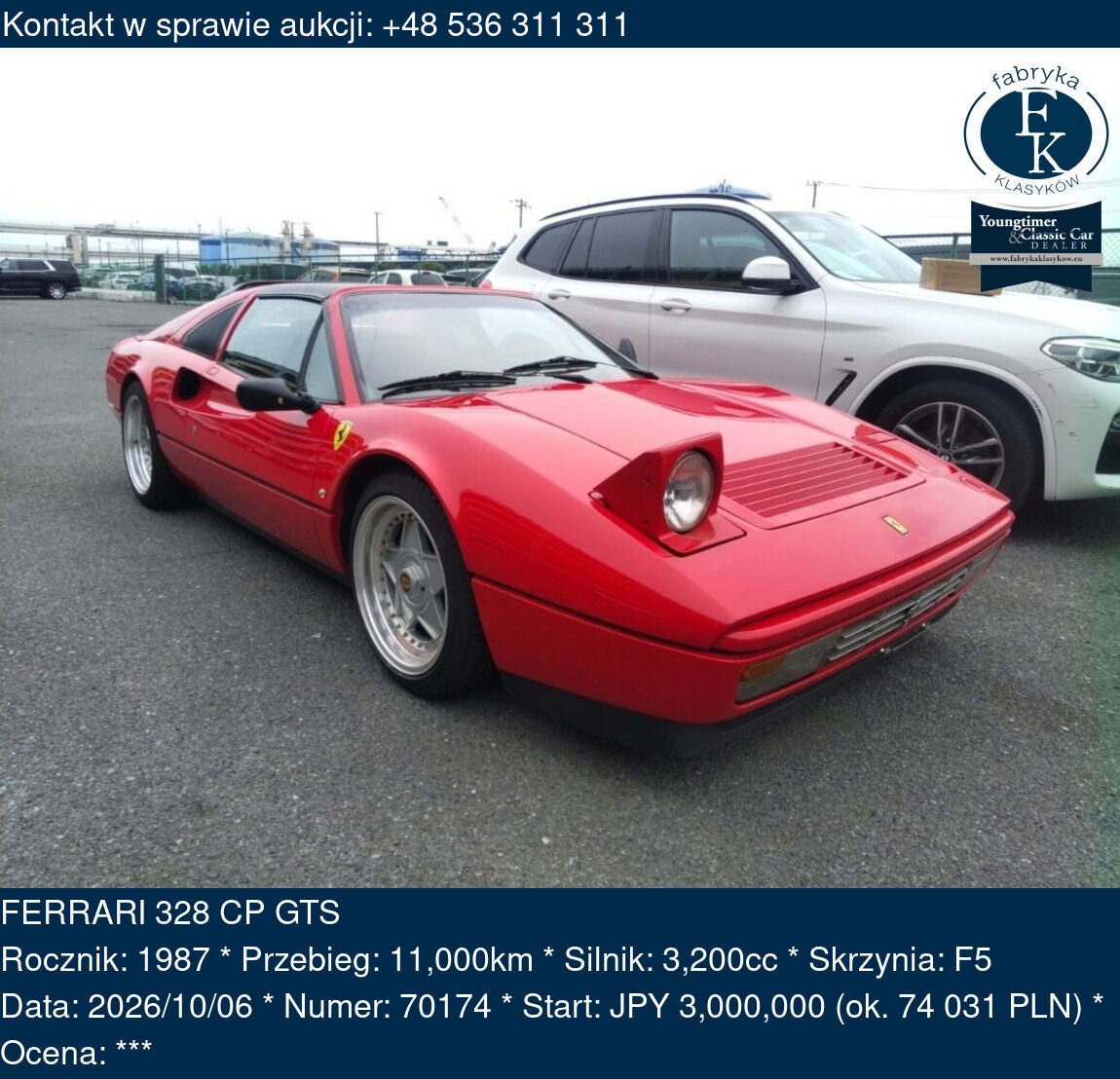 FERRARI 328 CP GTS 1987 - zdjęcie 2