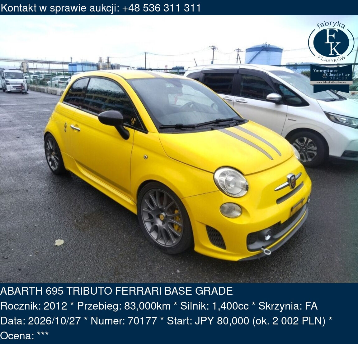 ABARTH 695 TRIBUTO FERRARI BASE GRADE 2012 - zdjęcie 2