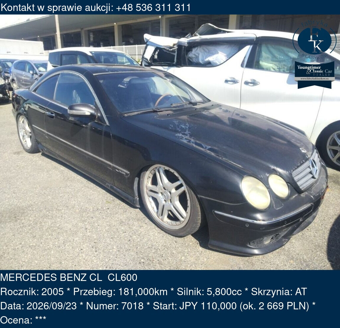 MERCEDES BENZ CL CL600 2005 - zdjęcie 2