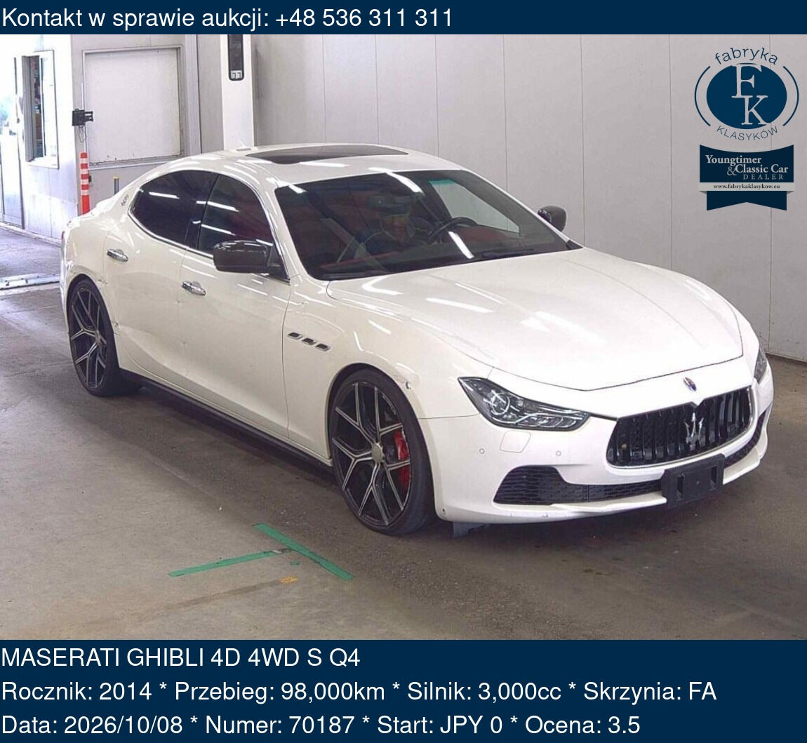 MASERATI GHIBLI 4D 4WD S Q4 2014 - zdjęcie 2