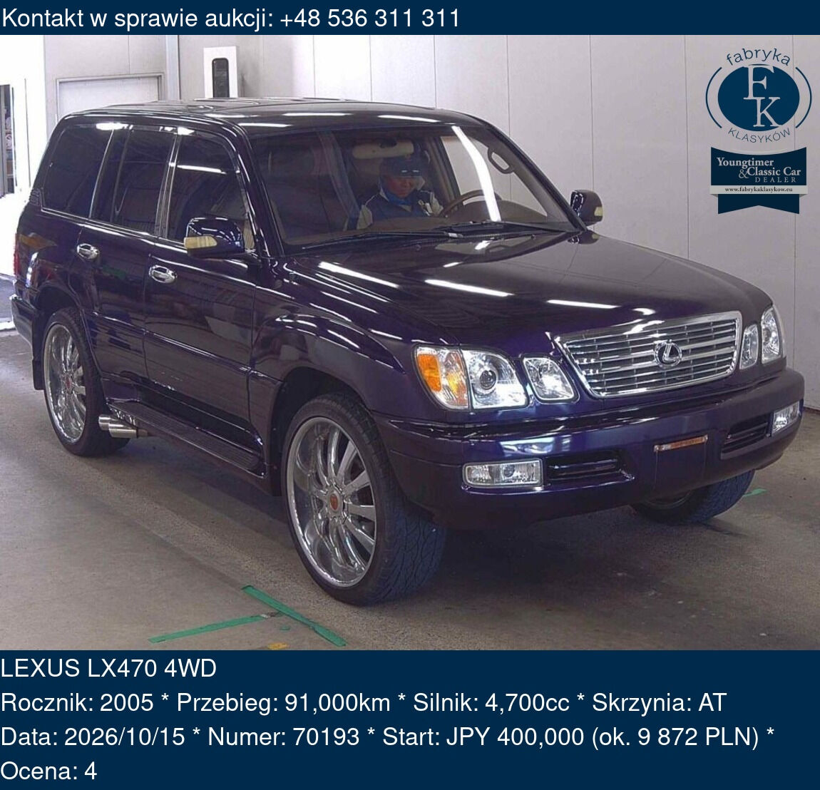 LEXUS LX470 4WD 2005 - zdjęcie 2