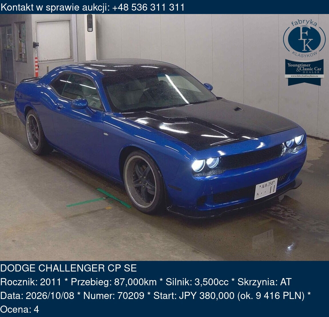 DODGE CHALLENGER CP SE 2011 - zdjęcie 2