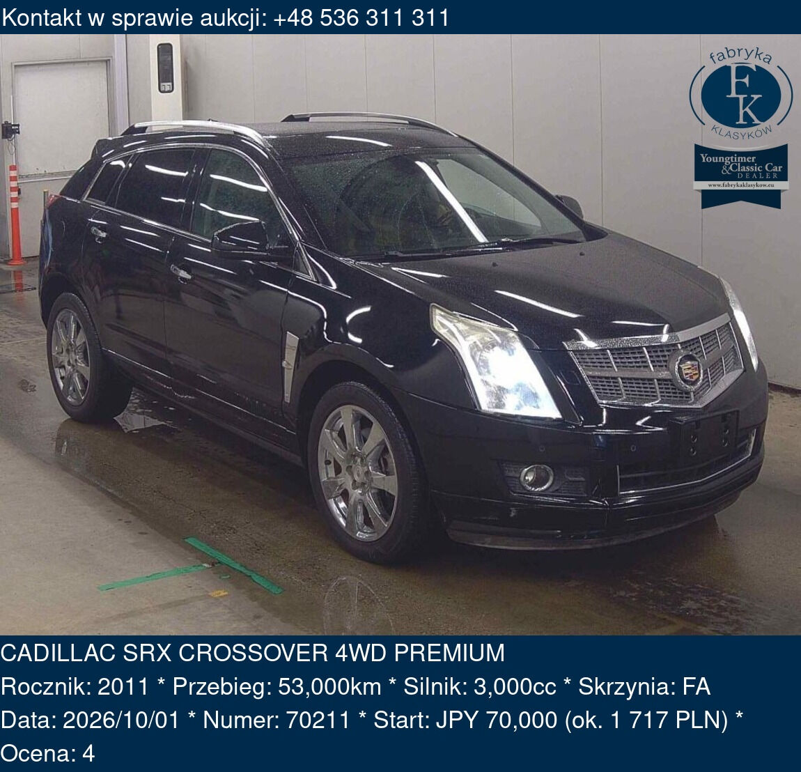 CADILLAC SRX CROSSOVER 4WD PREMIUM 2011 - zdjęcie 2