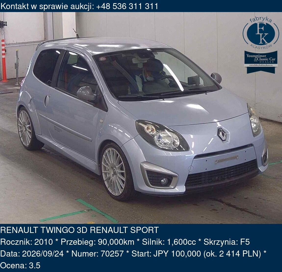 RENAULT TWINGO 3D RENAULT SPORT 2010 - zdjęcie 2