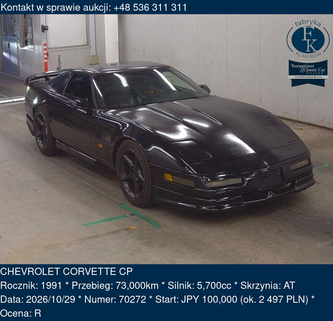 CHEVROLET CORVETTE CP 1991 - zdjęcie 2
