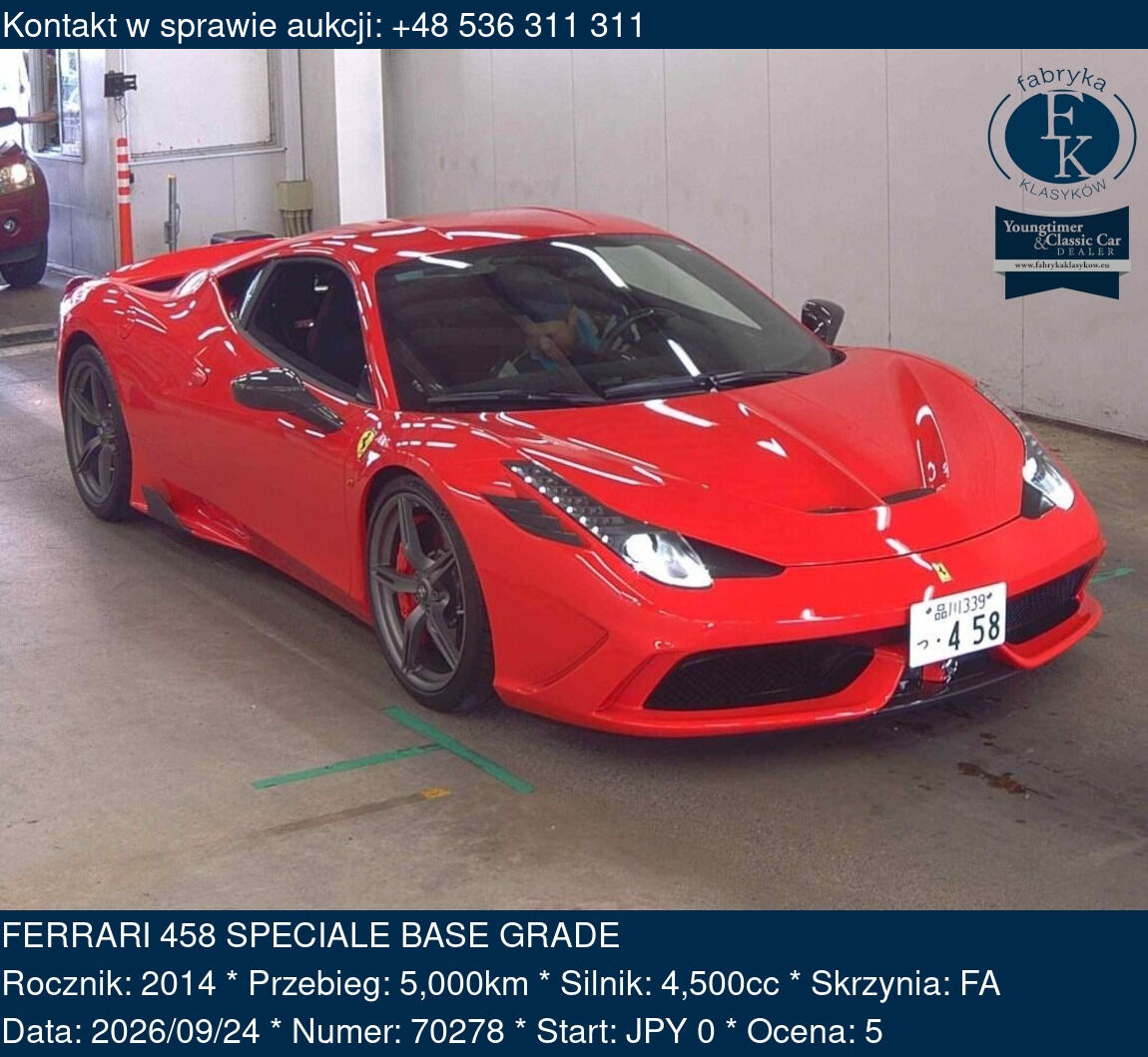 FERRARI 458 SPECIALE BASE GRADE 2014 - zdjęcie 2