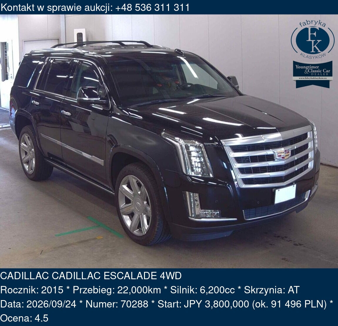 CADILLAC CADILLAC ESCALADE 4WD 2015 - zdjęcie 2