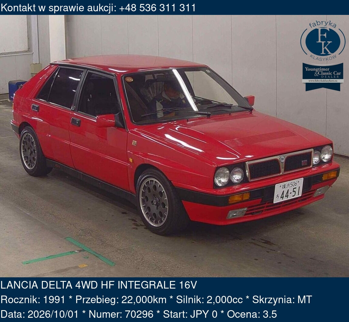 LANCIA DELTA 4WD HF INTEGRALE 16V 1991 - zdjęcie 2