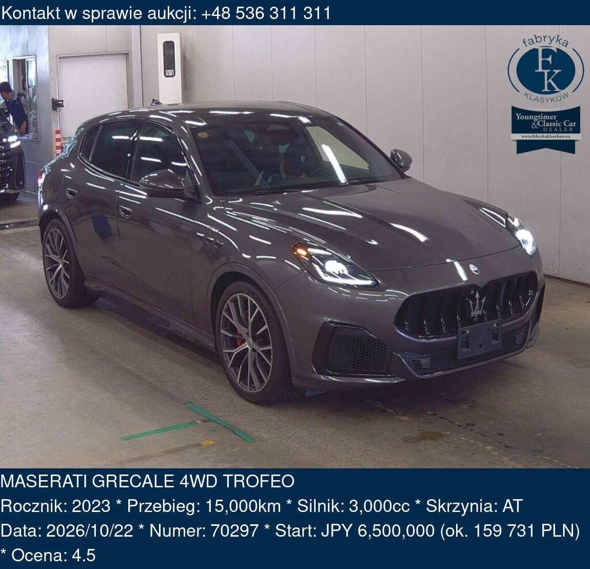 MASERATI GRECALE 4WD TROFEO 2023 - zdjęcie 2
