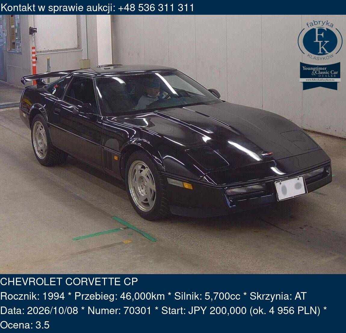 CHEVROLET CORVETTE CP 1994 - zdjęcie 2
