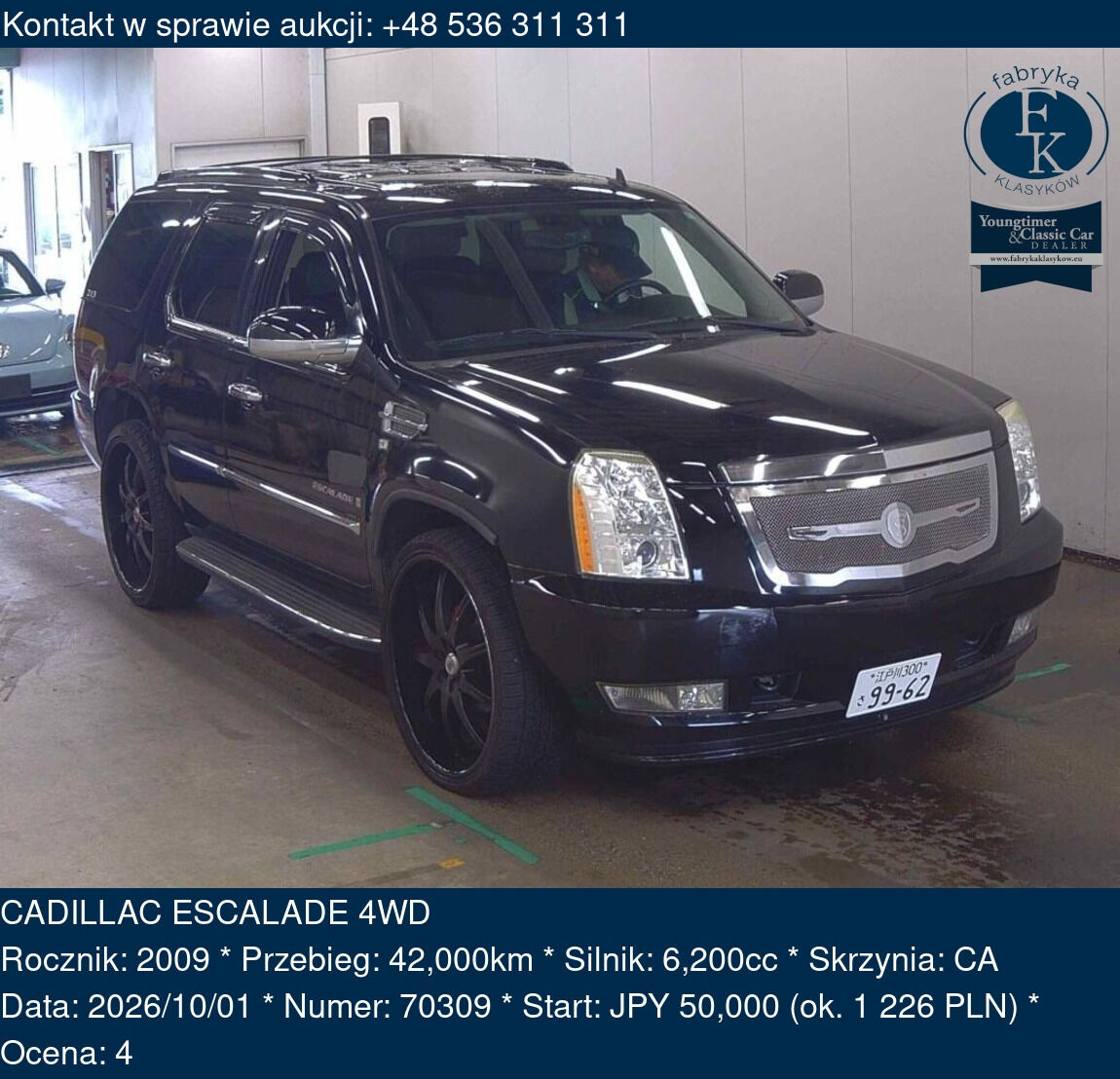 CADILLAC ESCALADE 4WD 2009 - zdjęcie 2