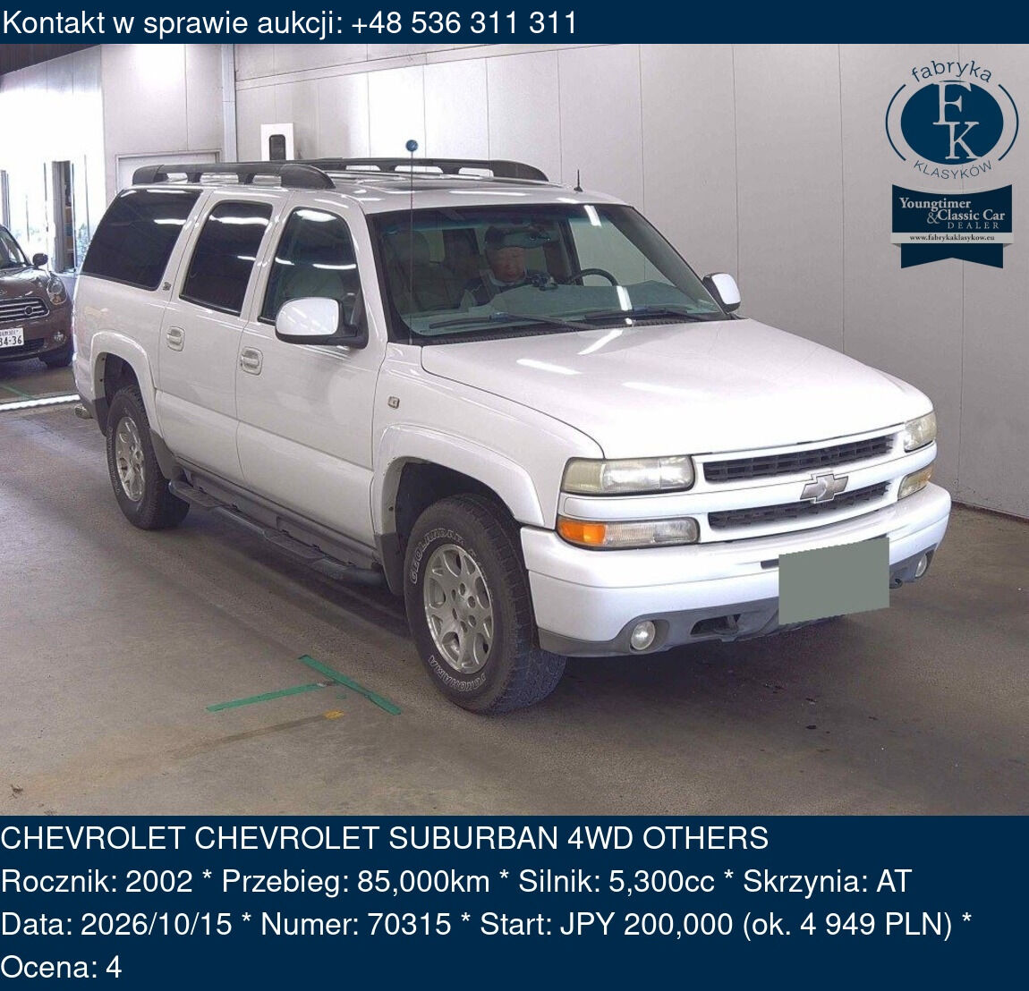 CHEVROLET CHEVROLET SUBURBAN 4WD OTHERS 2002 - zdjęcie 2