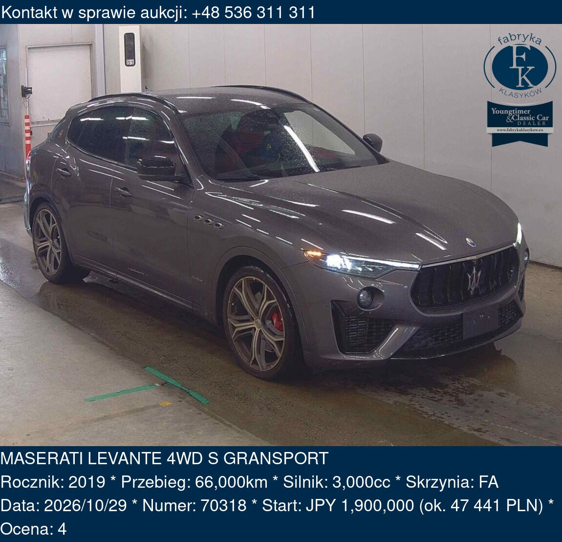 MASERATI LEVANTE 4WD S GRANSPORT 2019 - zdjęcie 2