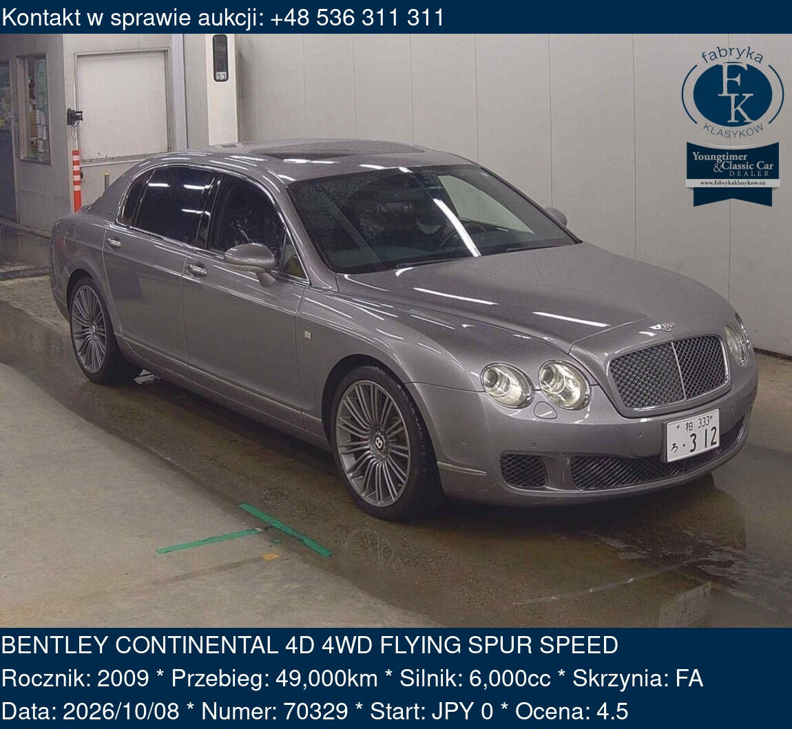 BENTLEY CONTINENTAL 4D 4WD FLYING SPUR SPEED 2009 - zdjęcie 2