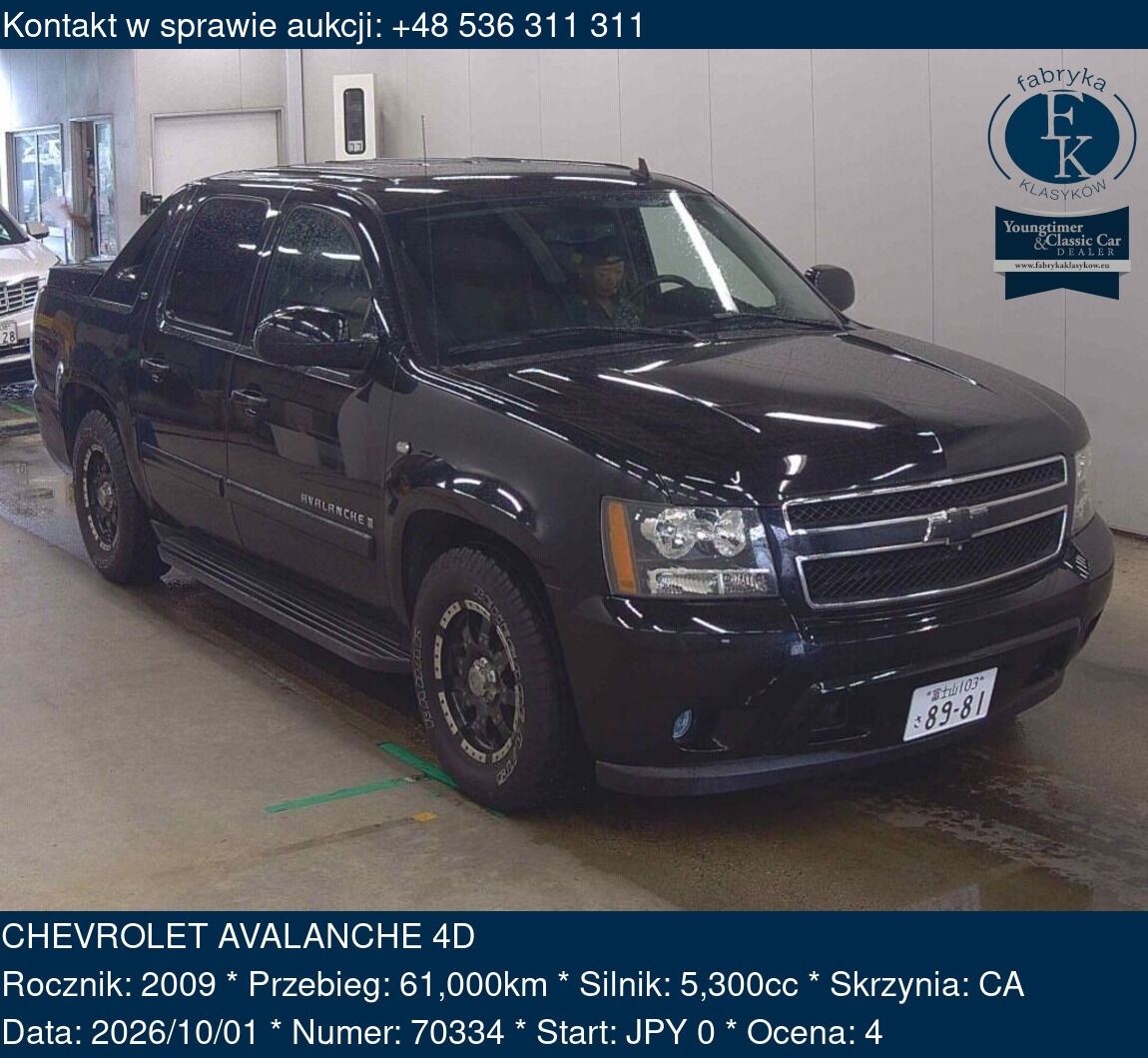 CHEVROLET AVALANCHE 4D 2009 - zdjęcie 2