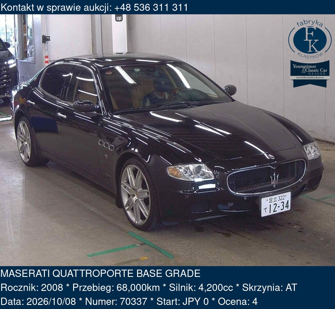 MASERATI QUATTROPORTE BASE GRADE 2008 - zdjęcie 2
