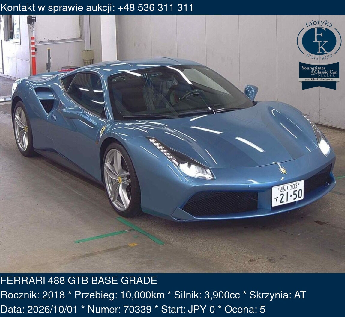 FERRARI 488 GTB BASE GRADE 2018 - zdjęcie 2