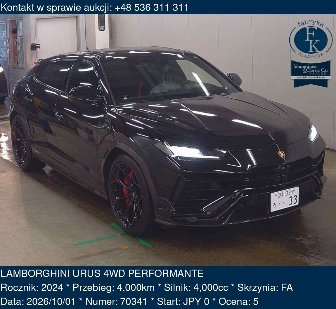 LAMBORGHINI URUS 4WD PERFORMANTE 2024 - zdjęcie 2