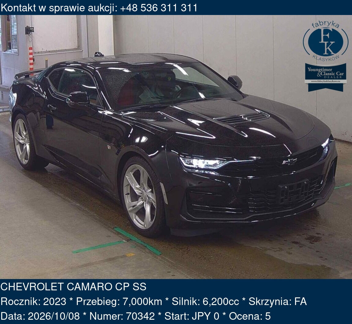 CHEVROLET CAMARO CP SS 2023 - zdjęcie 2