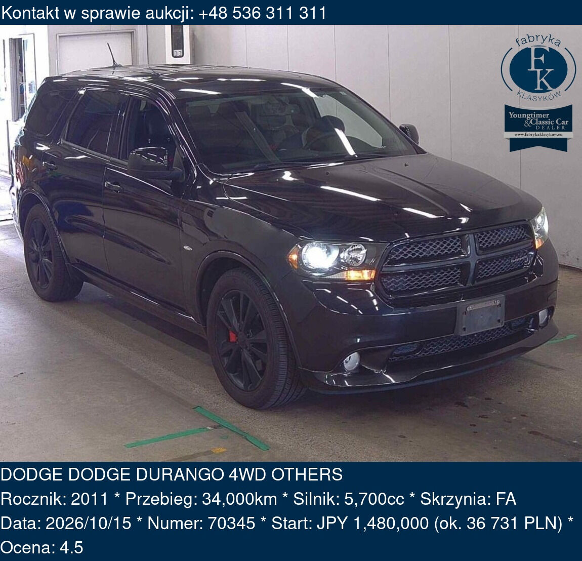 DODGE DODGE DURANGO 4WD OTHERS 2011 - zdjęcie 2