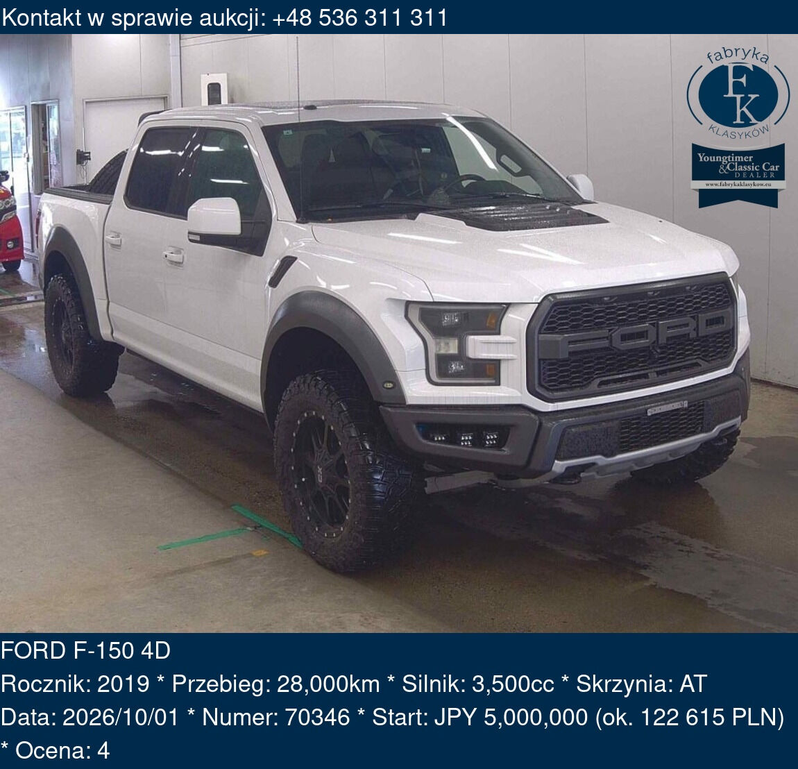 FORD F-150 4D 2019 - zdjęcie 2
