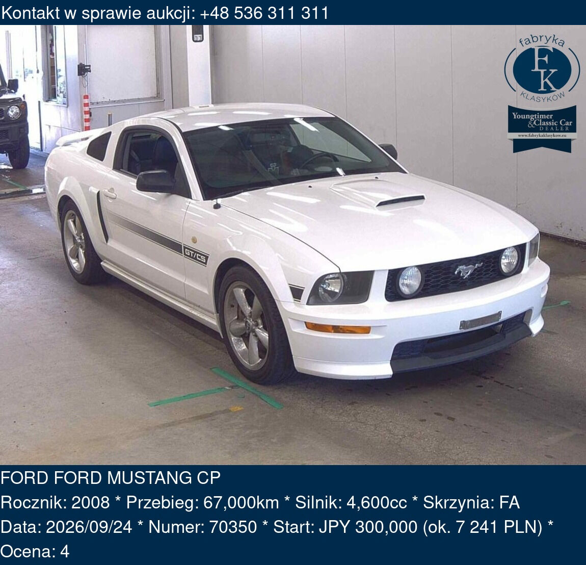 FORD FORD MUSTANG CP 2008 - zdjęcie 2