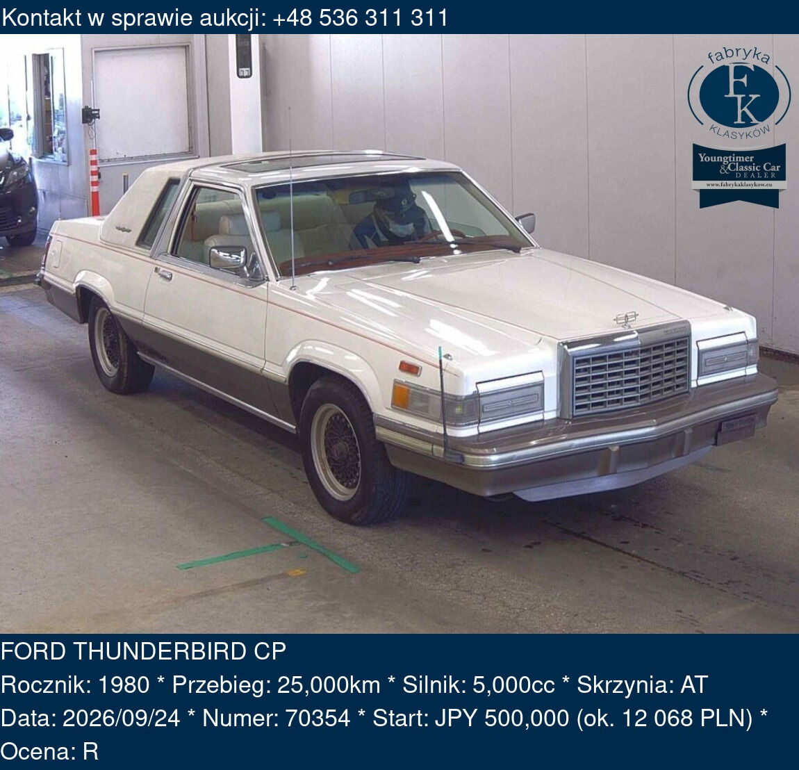 FORD THUNDERBIRD CP 1980 - zdjęcie 2