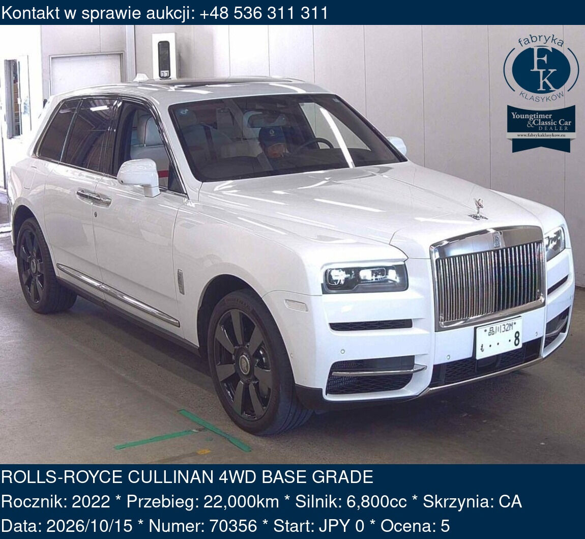 ROLLS-ROYCE CULLINAN 4WD BASE GRADE 2022 - zdjęcie 2