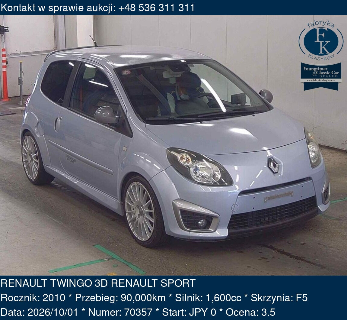 RENAULT TWINGO 3D RENAULT SPORT 2010 - zdjęcie 2