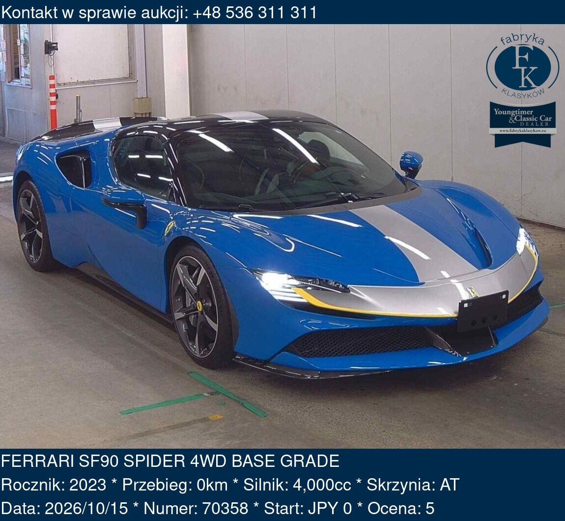 FERRARI SF90 SPIDER 4WD BASE GRADE 2023 - zdjęcie 2
