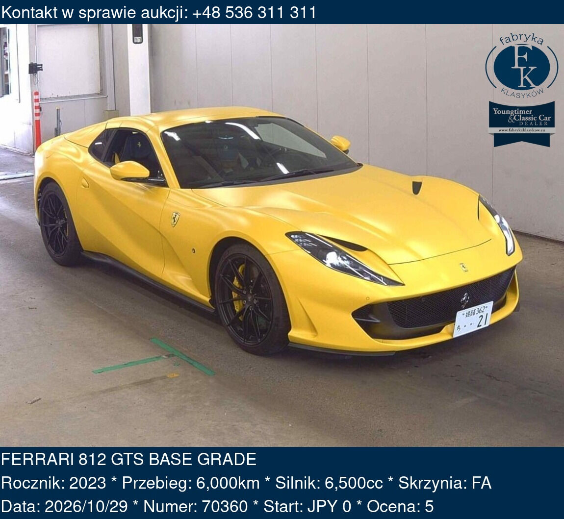 FERRARI 812 GTS BASE GRADE 2023 - zdjęcie 2