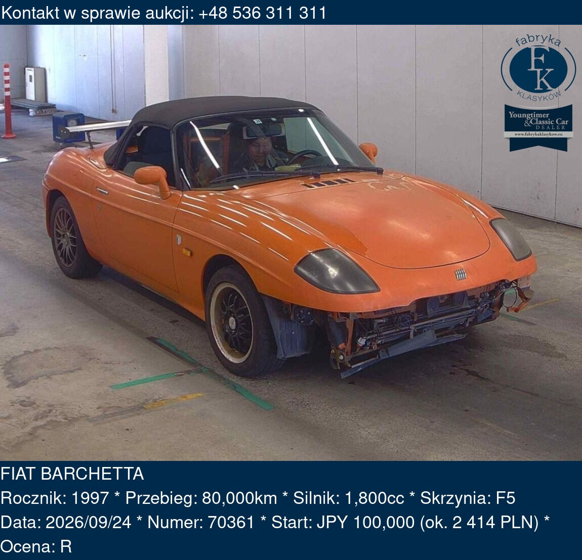 FIAT BARCHETTA 1997 - zdjęcie 2