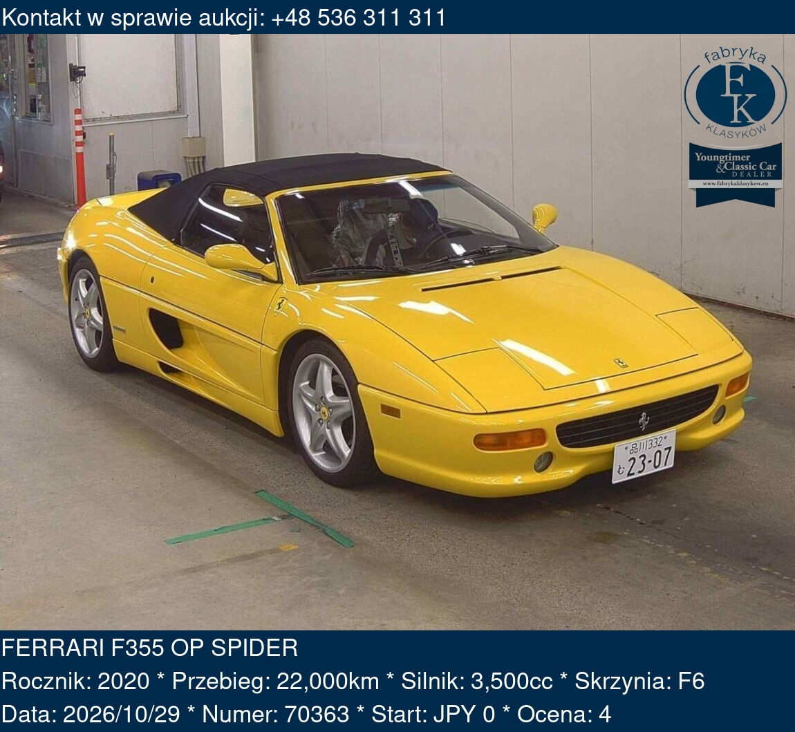FERRARI F355 OP SPIDER 2020 - zdjęcie 2