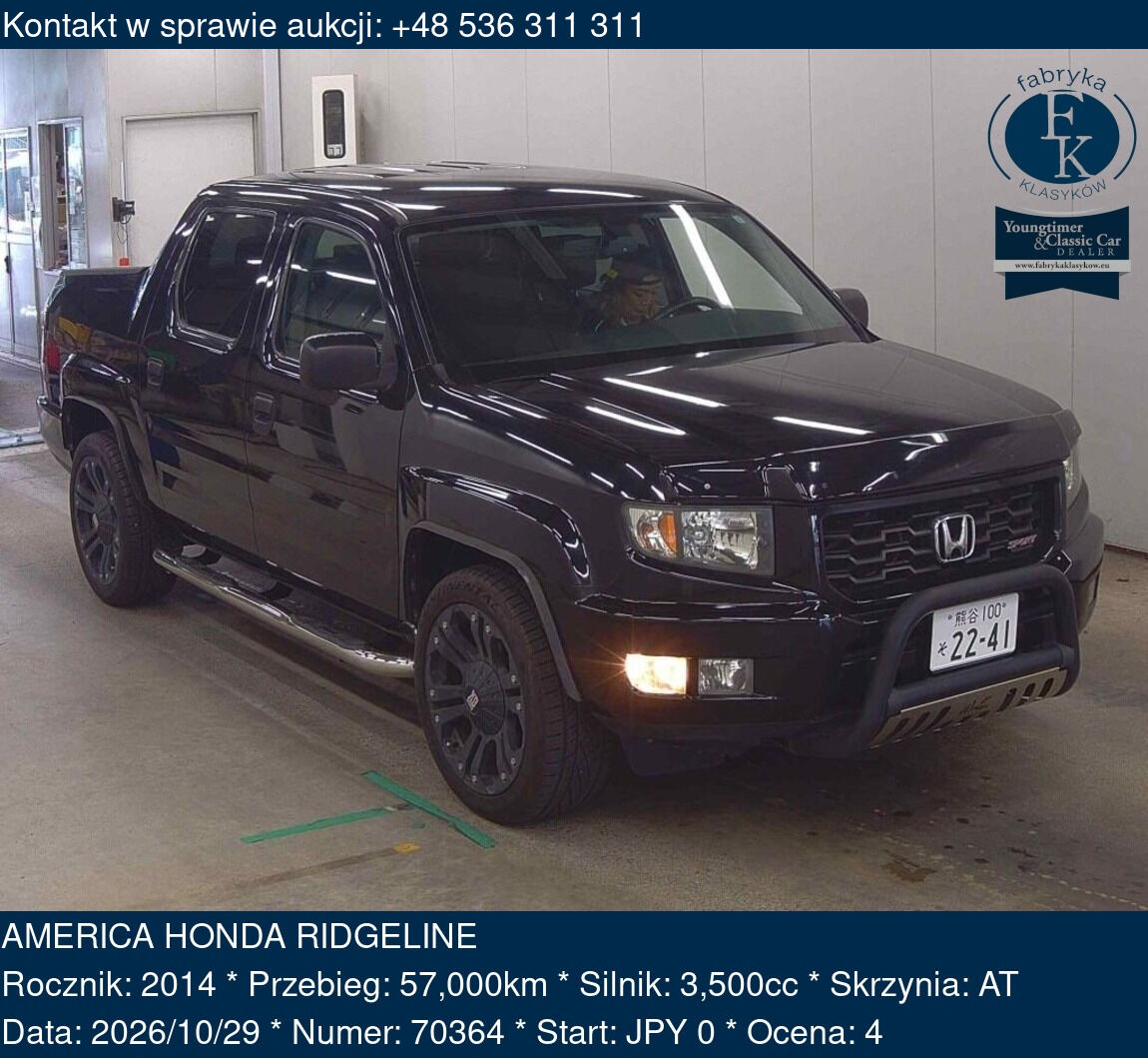 AMERICA HONDA RIDGELINE 2014 - zdjęcie 2