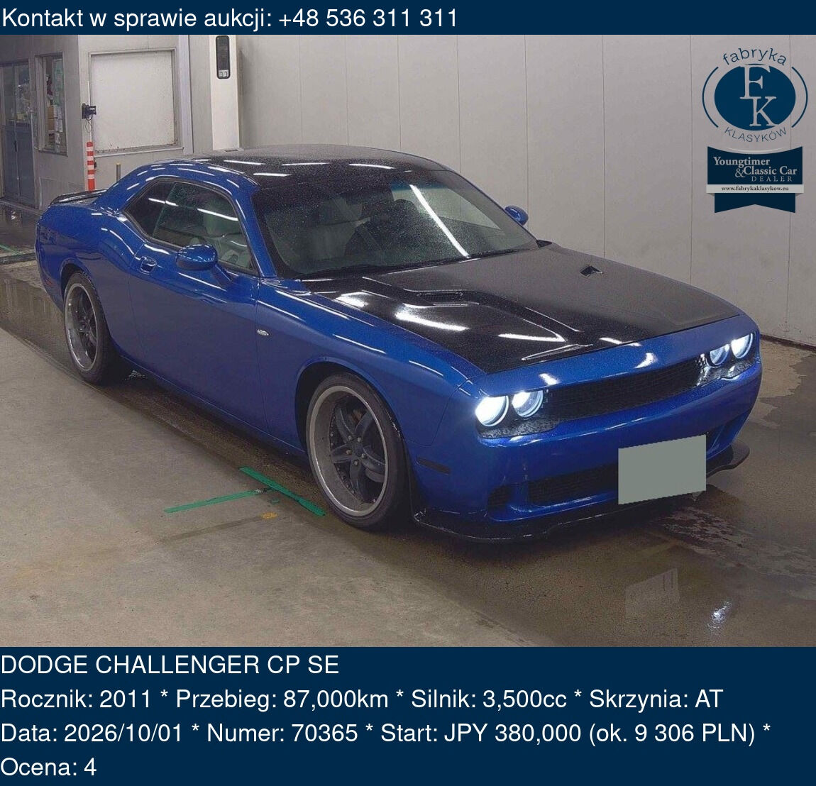 DODGE CHALLENGER CP SE 2011 - zdjęcie 2