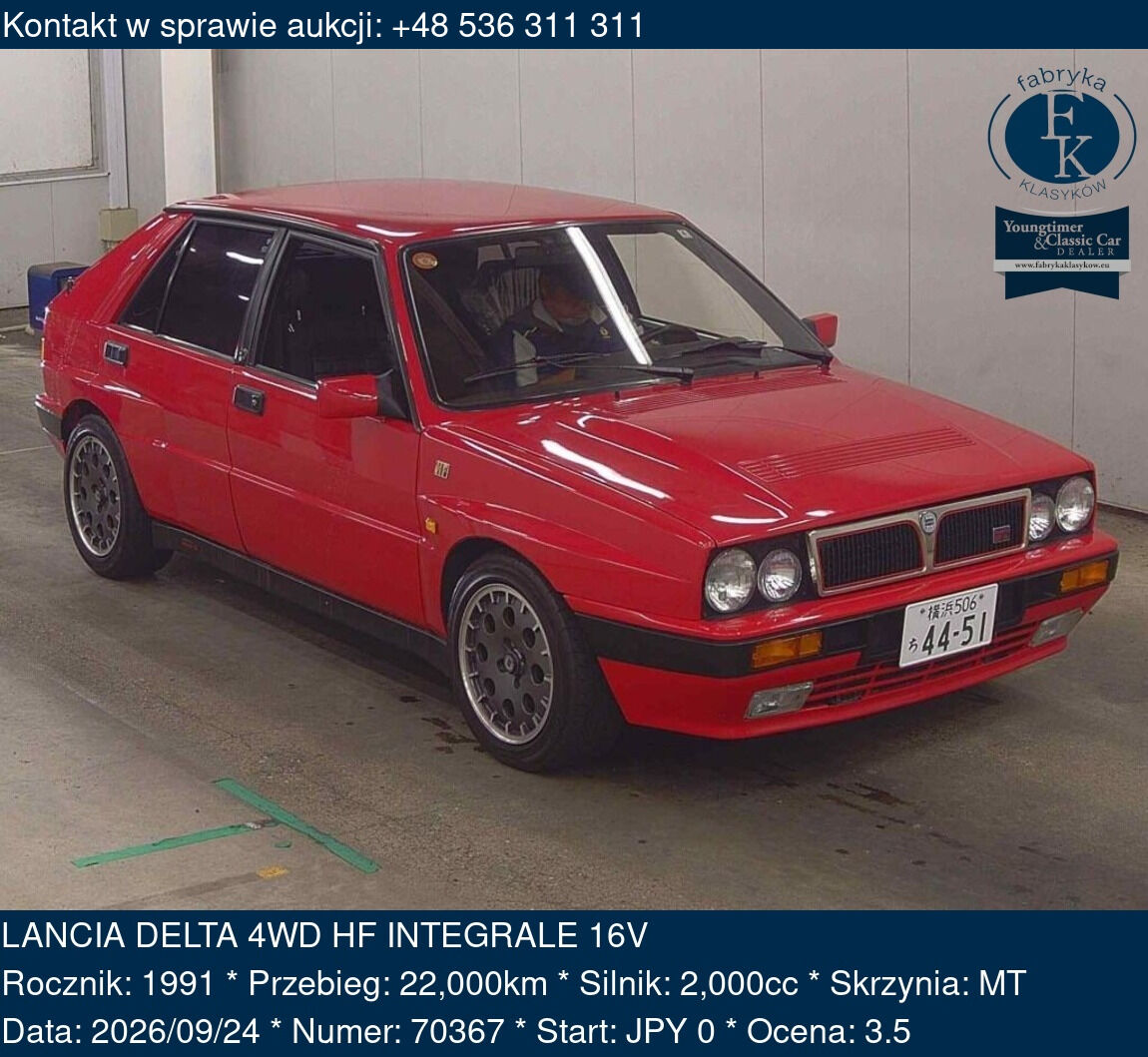 LANCIA DELTA 4WD HF INTEGRALE 16V 1991 - zdjęcie 2