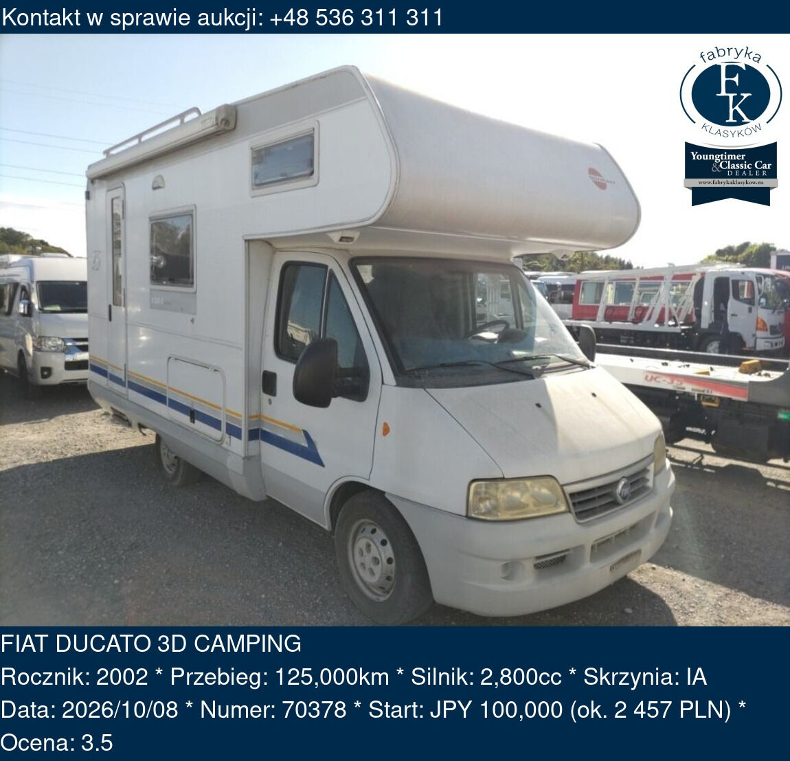 FIAT DUCATO 3D CAMPING 2002 - zdjęcie 2