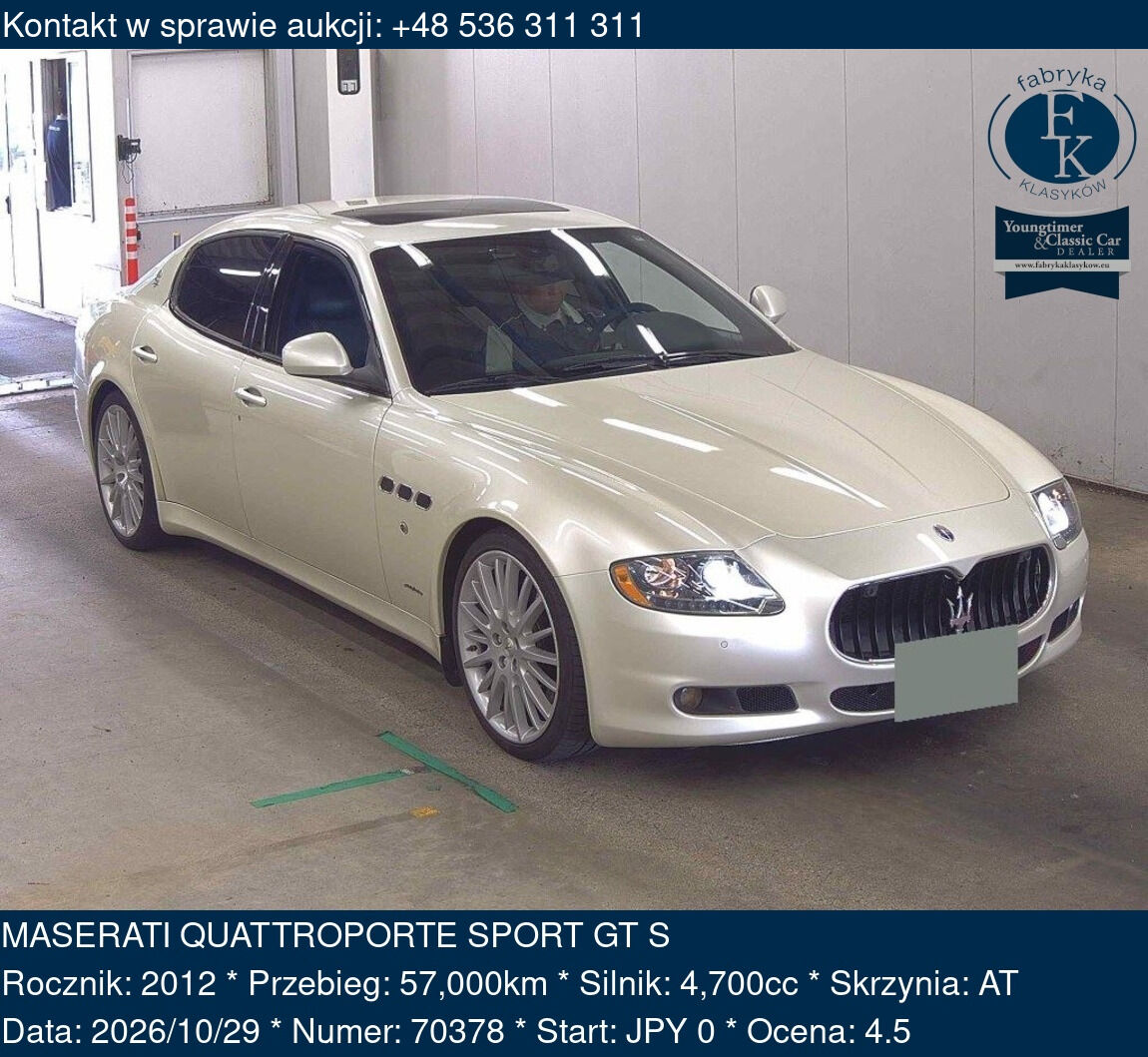 MASERATI QUATTROPORTE SPORT GT S 2012 - zdjęcie 2