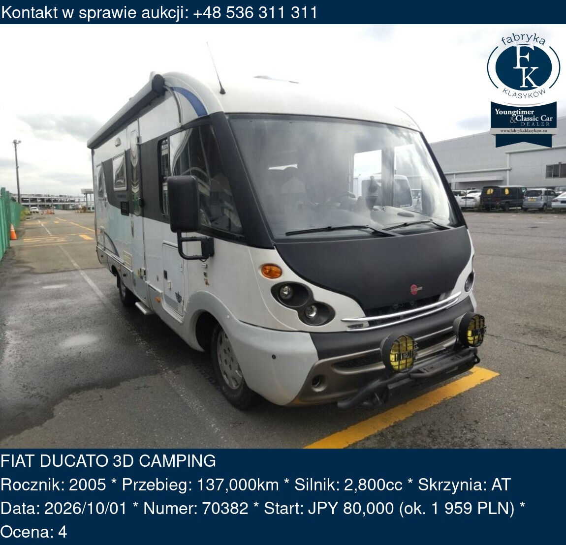FIAT DUCATO 3D CAMPING 2005 - zdjęcie 2