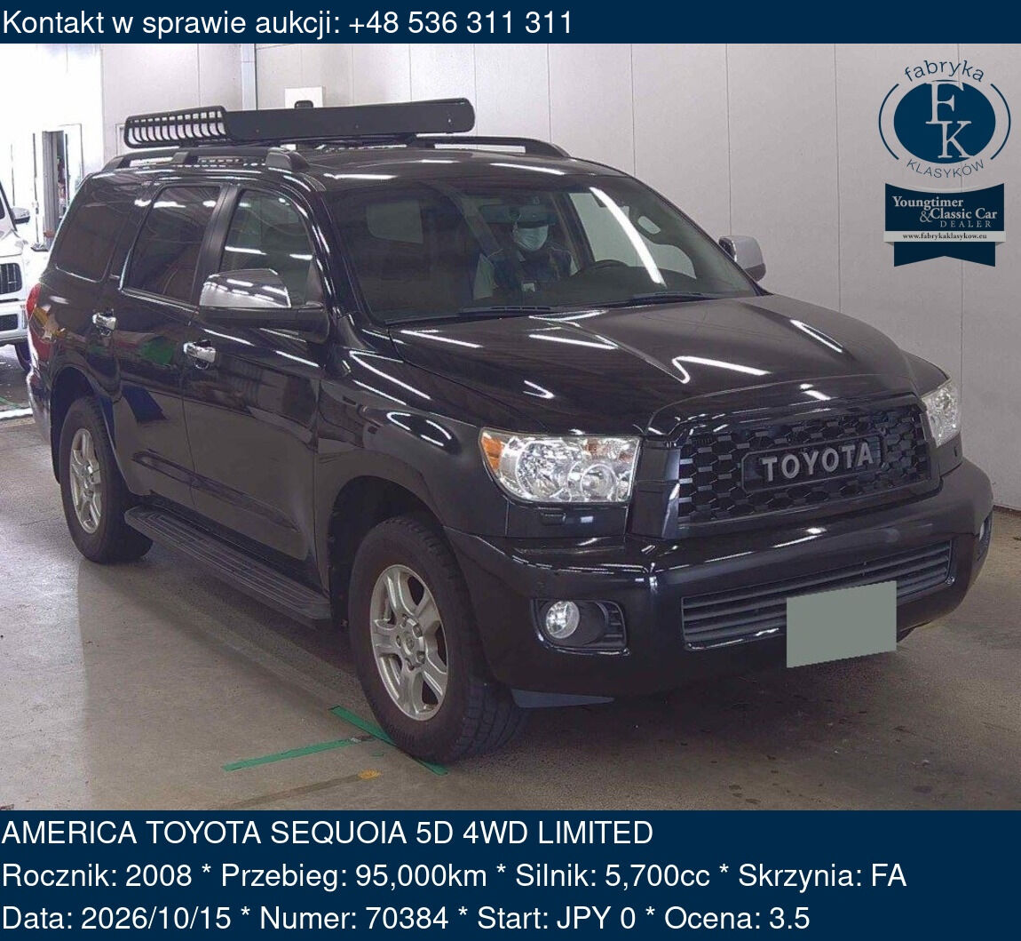 AMERICA TOYOTA SEQUOIA 5D 4WD LIMITED 2008 - zdjęcie 2