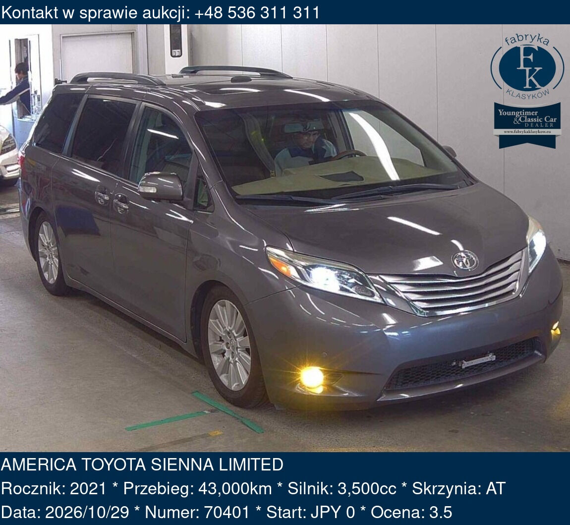 AMERICA TOYOTA SIENNA LIMITED 2021 - zdjęcie 2