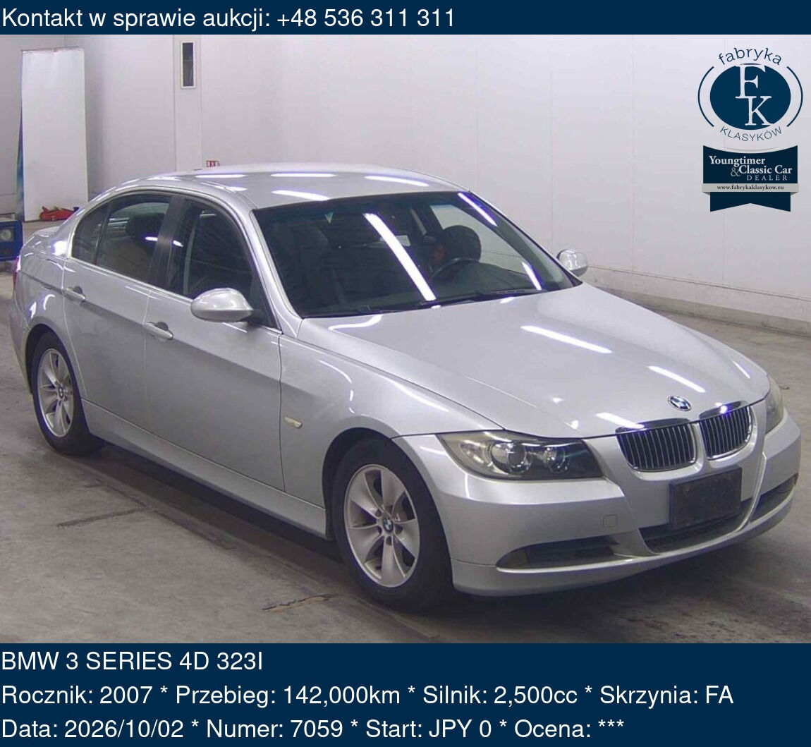 BMW 3 SERIES 4D 323I 2007 - zdjęcie 2