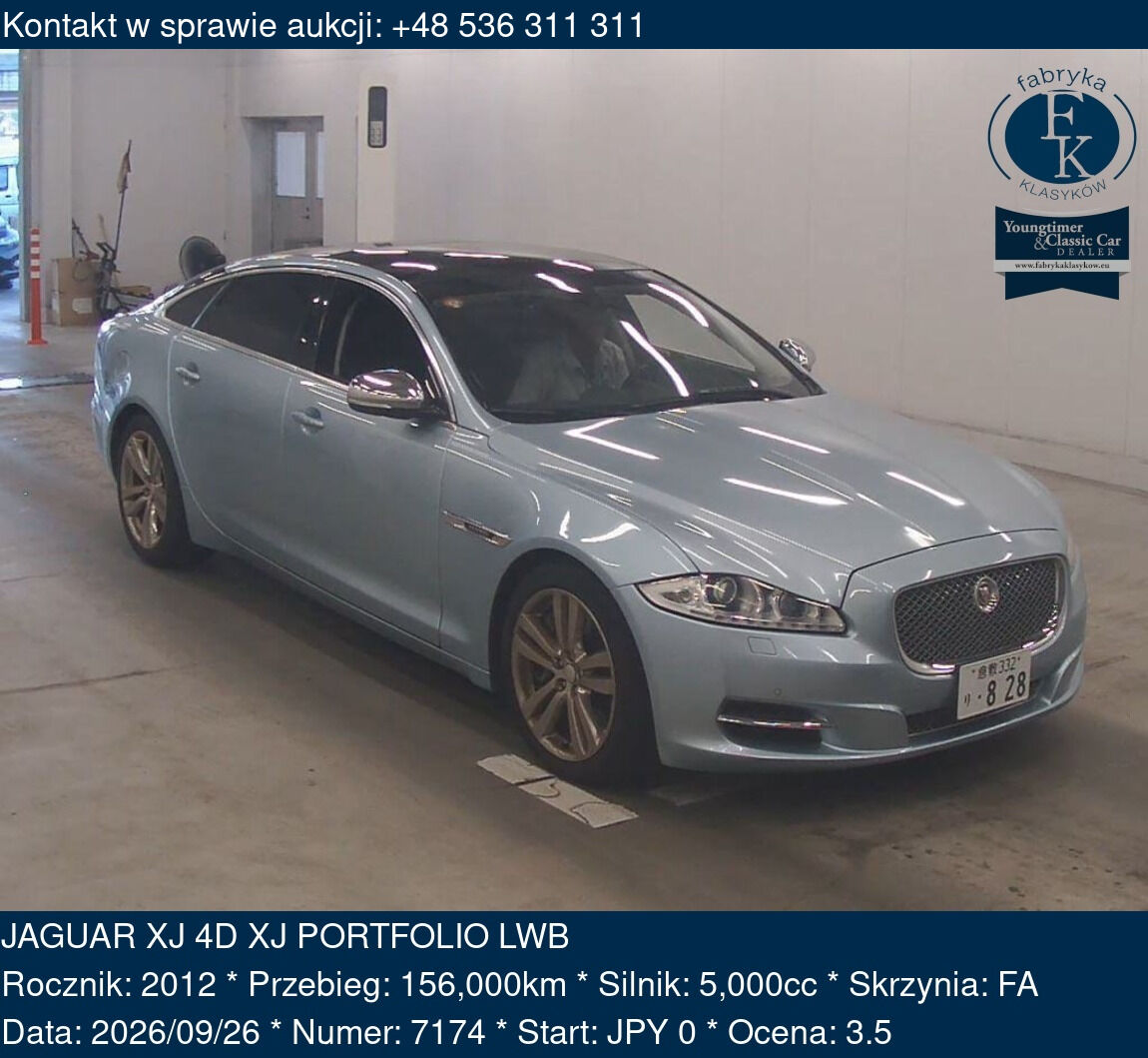 JAGUAR XJ 4D XJ PORTFOLIO LWB 2012 - zdjęcie 2