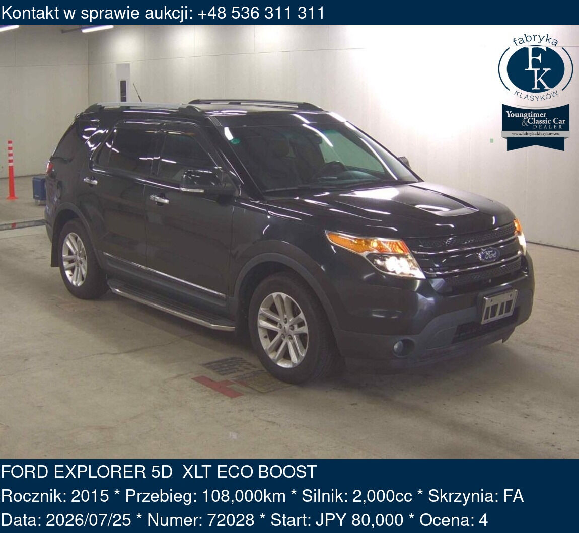 FORD EXPLORER 5D XLT ECO BOOST