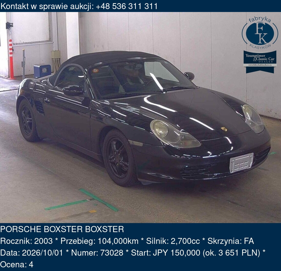 PORSCHE BOXSTER BOXSTER 2003 - zdjęcie 2