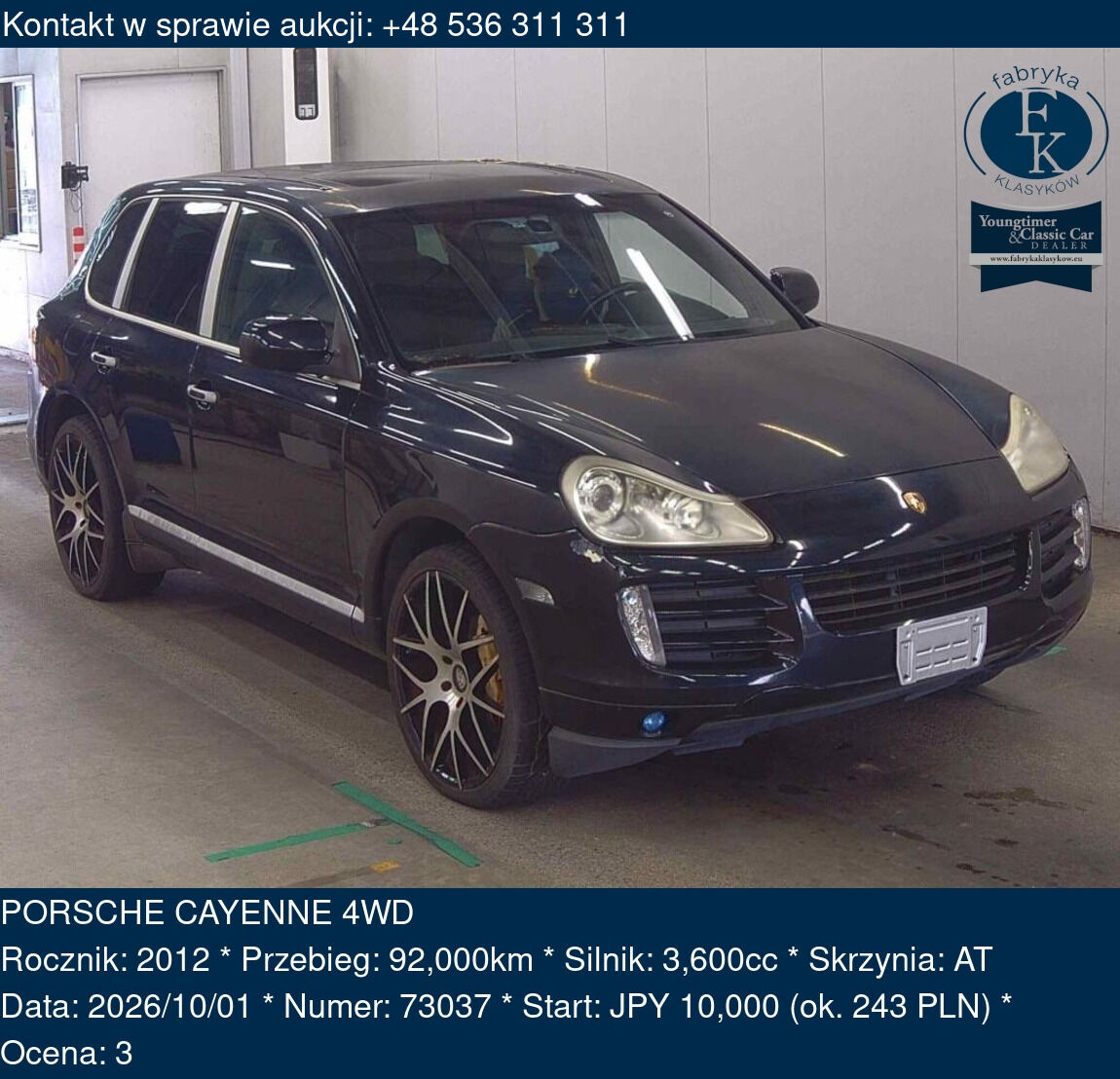 PORSCHE CAYENNE 4WD 2012 - zdjęcie 2
