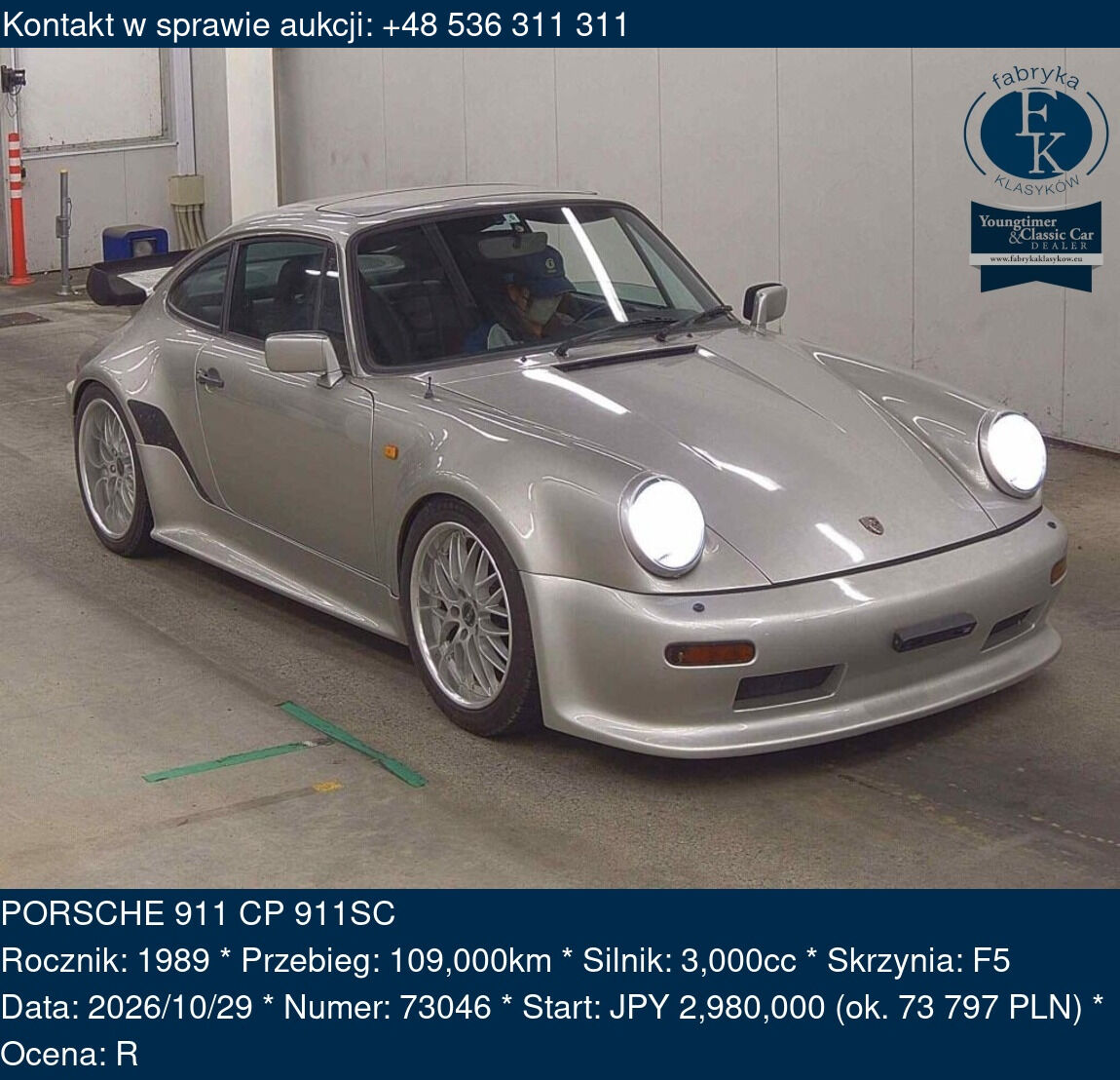 PORSCHE 911 CP 911SC 1989 - zdjęcie 2