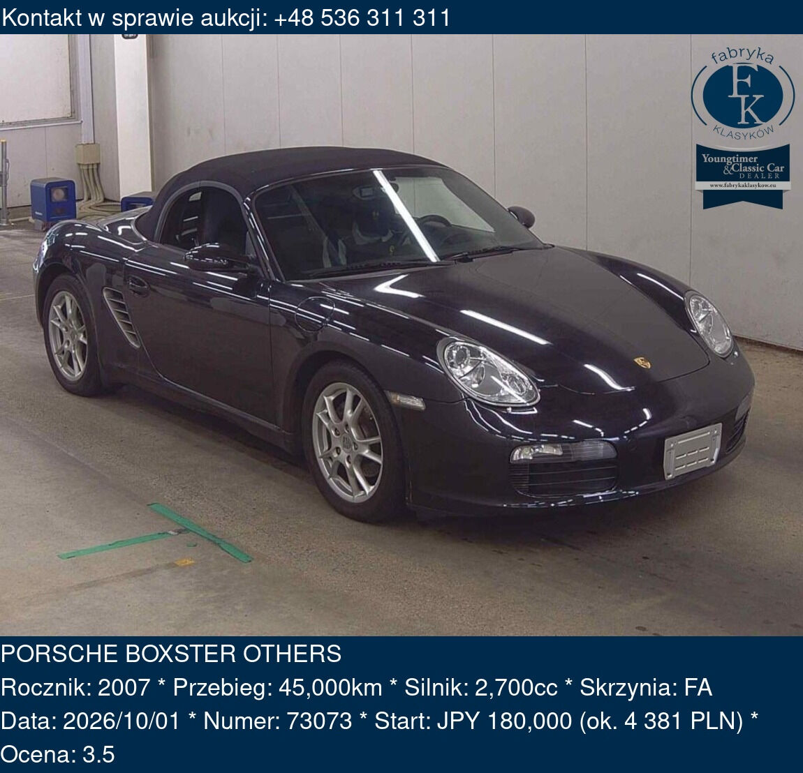 PORSCHE BOXSTER OTHERS 2007 - zdjęcie 2