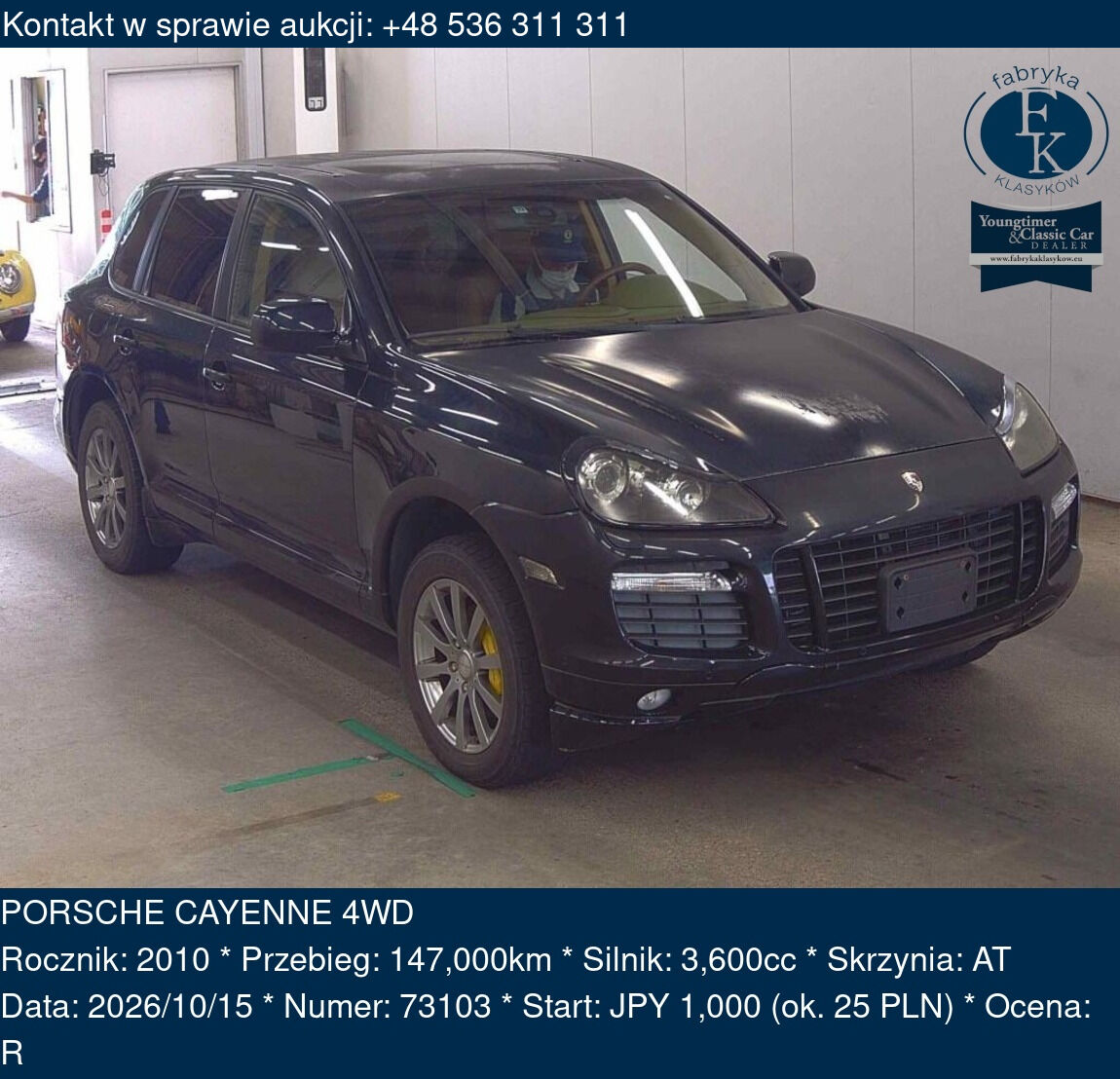 PORSCHE CAYENNE 4WD 2010 - zdjęcie 2